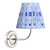 Dar Lighting Navarro Polished Nickel Rechargeable With Blue Shade LED Wall Light 