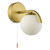 Dar Lighting Orlena Satin Gold with White Opal Diffuser Wall Light 
