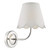 Dar Lighting Navarro Polished Nickel Rechargeable With Ivory Shade LED Wall Light 