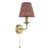 Dar Lighting Favian Matt Bronze with Red Shade Wall Light 