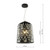 Dar Lighting Varius Matt Black and Smoked Glass Shade Pendant Light 