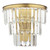 Rhapsody 3 Light Bronze and Clear Crystals Wall Light