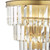 Dar Lighting Rhapsody 3 Light Natural Brass and Clear Crystals Wall Light 