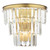 Rhapsody 3 Light Bronze and Clear Crystals Wall Light