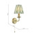 Dar Lighting Favian Matt Bronze with Soft Green Shade Wall Light 
