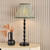Dar Lighting Siyanda Satin Black with Green Shade Table Lamp 
