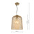Dar Lighting Varius Natural Brass and Amber Glass Shade Pendant Light 