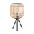 Eglo Lighting Bordesley Black Steel with Wood Shade Table Lamp