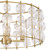 Dar Lighting Yuridia 4 Light Satin Gold and Clear Ribbed Glass Pendant Light 