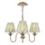 Dar Lighting Lydian 3 Light Antique Bronze with Soft Green Shades Pendant Light 