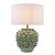 Dar Lighting Ailsa Ceramic Green With White Shade Table Lamp 