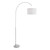 Dar Lighting Bow Satin Nickel With White Shade Floor Lamp 