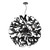 Dar Lighting Swash 12 Light Black with Black Ribbons Pendant Light 