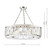 Dar Lighting Sigourney 8 Light Polished Nickel and Clear Crystal Pendant Light 