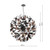 Dar Lighting Swash 12 Light Black with Copper Ribbons Pendant Light 