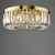 Sigourney 6 Light Satin Gold and Clear Crystal Flush Ceiling Light