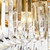 Dar Lighting Sigourney 6 Light Satin Gold and Clear Crystal Flush Ceiling Light 