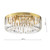 Dar Lighting Sigourney 6 Light Satin Gold and Clear Crystal Flush Ceiling Light 