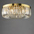 Dar Lighting Sigourney 6 Light Satin Gold and Clear Crystal Flush Ceiling Light 