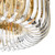 Dar Lighting Sigourney 6 Light Satin Gold and Clear Crystal Flush Ceiling Light 