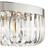 Dar Lighting Sigourney 6 Light Polished Nickel and Clear Crystal Flush Ceiling Light 