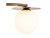 Firstlight Products Jules 4 Light Brushed Brass and Opal Glass Semi-Flush Ceiling Light 