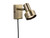 Plug-In Antique Brass Adjustable Wall Spotlight