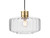 Firstlight Products Madeira Brushed Brass with Clear Ribbed Glass Pendant Light 