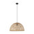 Eglo Lighting Claverdon Black Steel with Wood Shade Extra Large Pendant Light