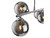 Firstlight Products Lando 6 Light Polished Chrome with Smoked Glass Bar Pendant Light 