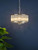 Dar Lighting Eveyln 3 Light Polished Nickel and Glass Feature Pendant Light - Clearance 
