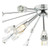 Dar Lighting Kalyssa 11 Light Polished Chrome with Glass Diffuser Flush Ceiling Light - Clearance 