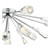Dar Lighting Kalyssa 11 Light Polished Chrome with Glass Diffuser Flush Ceiling Light - Clearance 