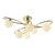 Dar Lighting Lysandra 6 Light Polished Gold with Opal Glass Diffuser Semi Flush Ceiling Light - Clearance 