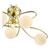 Dar Lighting Lysandra 6 Light Polished Gold with Opal Glass Diffuser Semi Flush Ceiling Light - Clearance 
