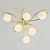 Dar Lighting Lysandra 6 Light Polished Gold with Opal Glass Diffuser Semi Flush Ceiling Light - Clearance 
