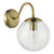 Dar Lighting Jocelyn Natural Brass with Clear Sphere Diffuser Wall Light 