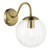 Dar Lighting Jocelyn Natural Brass with Clear Sphere Diffuser Wall Light 
