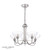 Laura Ashley Lighting Wellham 5 Light Polished Nickel with Clear Ribbed Diffusers Pendant Light 