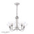 Laura Ashley Lighting Wellham 5 Light Polished Nickel with Clear Ribbed Diffusers Pendant Light - Clearance 