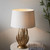 Endon Lighting Delphine Gold Leaf with Ivory Cotton Shade Table Lamp - Clearance 