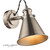 Laura Ashley Lighting Rufus Industrial Nickel Adjustable Wall Spotlight 
