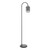 Dar Lighting Idra Matt Black with Smoked Ribbed Glass Floor Lamp - Clearance 
