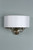 Sorrento 2 Light Antique Brass with Ivory Shade Wall Light