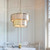 Endon Lighting Cordero 6 Light Gold and White Inner Tiered Shaded Pendant Light 