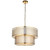 Endon Lighting Cordero 6 Light Gold and White Inner Tiered Shaded Pendant Light 
