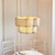 Endon Lighting Cordero 6 Light Gold and White Inner Tiered Shaded Pendant Light 