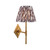 Diamond Tall Brass Patina with Pearl Grey Ikat Shade 20cm Wall Light