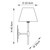 Endon Lighting Diamond Tall Brass Patina with Pearl Grey Ikat Shade 20cm Wall Light 