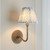 Halo Swan Brass Patina with Shell Bay Leaf Shade 16cm Wall Light